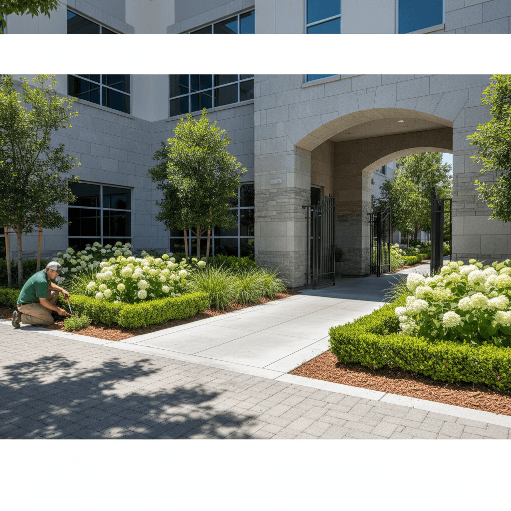 Commercial property landscape maintenance and curb appeal