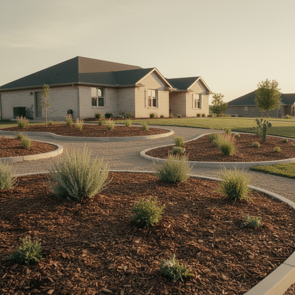 Completed landscape installation showing clean design and proper spacing